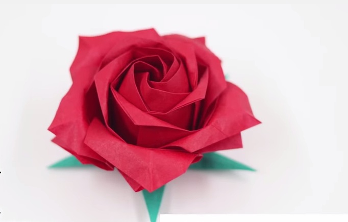 Cách gấp hoa hồng giấy Origami