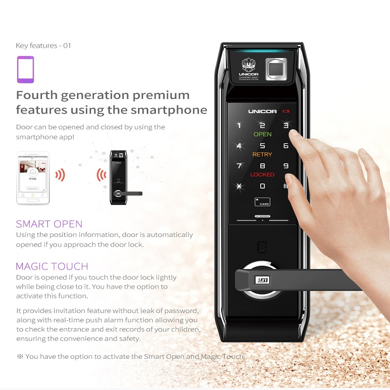 Mở khóa bằng ứng dụng trên Smartphone qua cổng Bluetooth